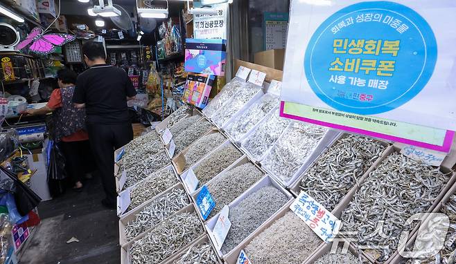 정부가 내년 소상공인을 돕기 위한 정책 지원에 나선다. 사진은 전통시장의 모습. 2025.8.26/뉴스1 ⓒ News1 김성진 기자