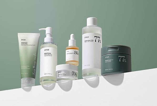 아누아의 대표 제품 라인업. /더파운더즈 제공