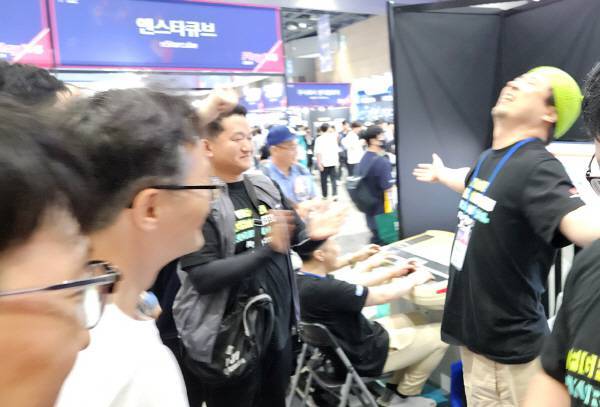 우승자의 환호