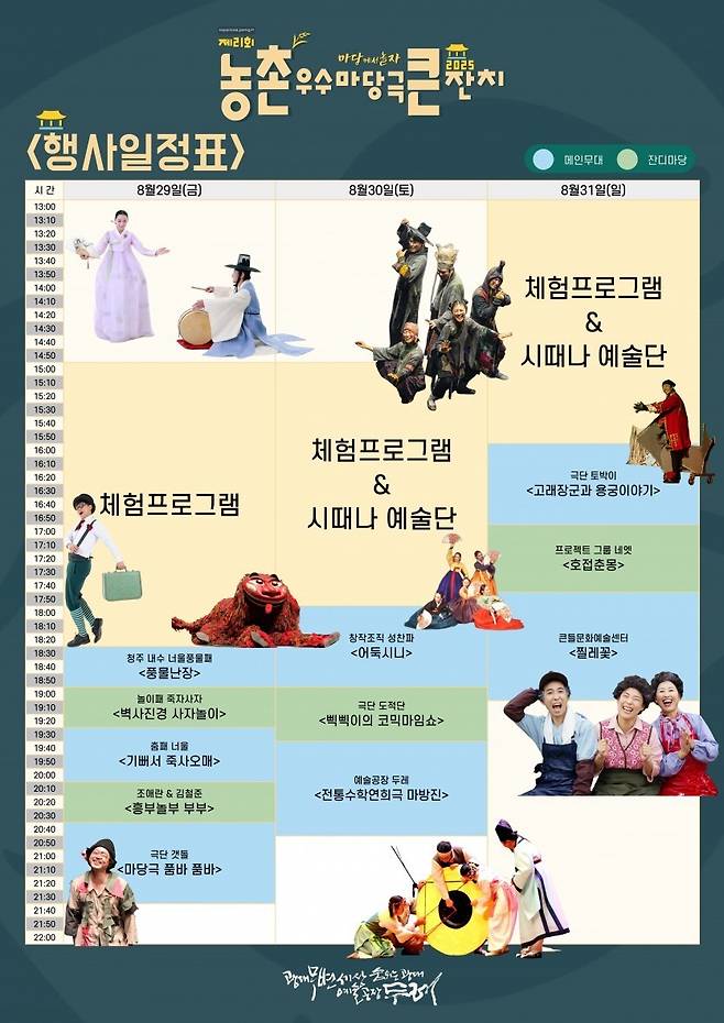 예술공장 두레의 농촌 우수 마당극 큰잔치. 예술공장 두레