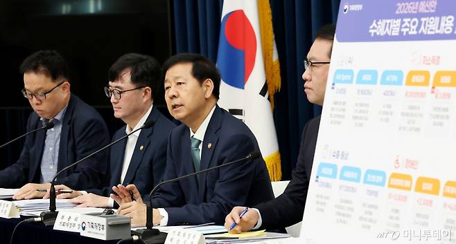 구윤철 경제부총리 겸 기획재정부 장관이 지난 28일 세종시 정부세종청사 중앙동에서 열린 2026년 예산안 및 2025-2029 국가재정운용계획을 발표하고 있다. 2025.8.29/뉴스1 Copyright (C) 뉴스1. All rights reserved. 무단 전재 및 재배포, AI학습 이용 금지.