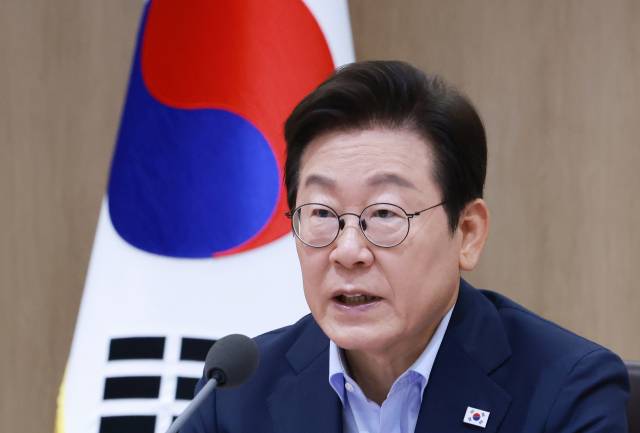 ▲이재명 대통령이 29일 서울 용산 대통령실 청사에서 열린 임시 국무회의에서 발언하고 있다. ⓒ연합뉴스