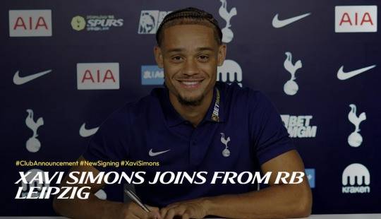 사비 시몬스 영입 발표한 토트넘. 사진[연합뉴스]