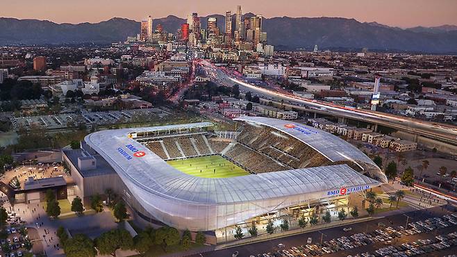 손흥민 선수가 뛰는 LAFC 홈구장, BMO 스타디움 / 사진=LAFC