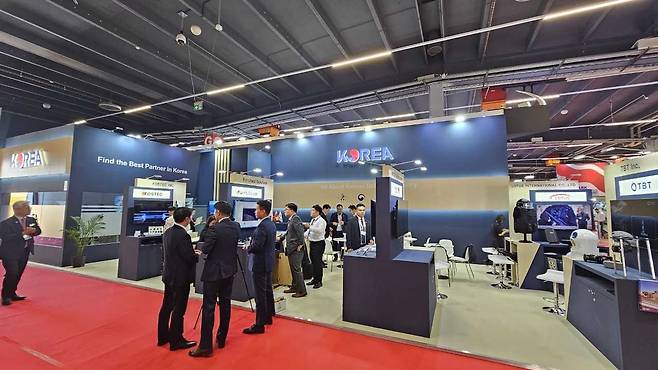 지난해 9월 폴란드에서 열린 국제방위산업전시회(MSPO)에 설치된 한국관 모습. [헤럴드DB]