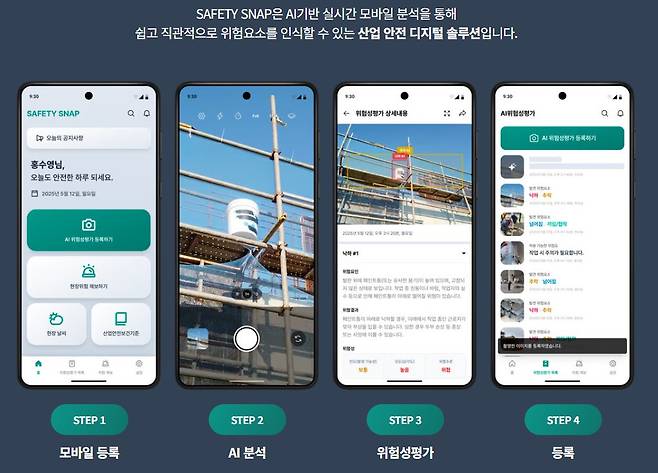 SAFETY SNAP 화면 구성 [웜블러드 제공]