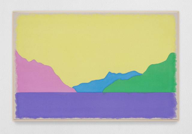 우고 론디노네, zweiteraugustzweitausendfunfundzwanzig(2025), 캔버스에 수채화, 48.2 x 73.6 cm ⓒ Ugo Rondinone, 작가 및 글래드스톤 갤러리 제공