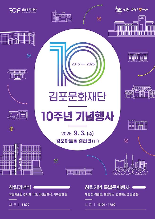 김포문화재단 '10주년 기념행사' 포스터. 사진=김포문화재단