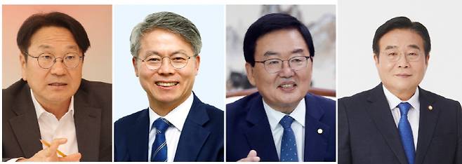 강기정 광주광역시장, 민형배 국회의원, 문인 북구청장 , 이병훈 전 국회의원.(사진 왼쪽부터) /남도일보DB