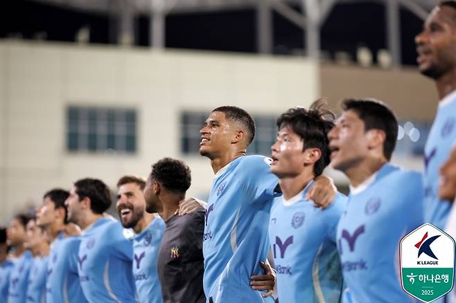 대구 선수들이 수원FC전에서 승리한 뒤 단체 세리머니를 펼치고 있다. 사진 | 한국프로축구연맹