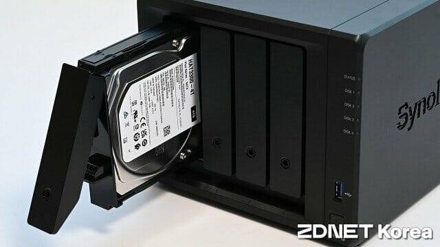테스트 환경은 HAT3300(4TB) HDD 4개로 구성됐다. (사진=지디넷코리아)