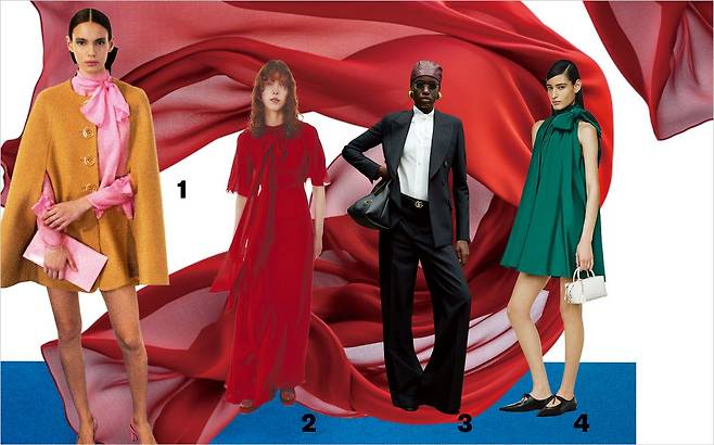 1 CAROLINA HERRERA 2 GIAMBATTISTA VALLI 3 GUCCI 4 MAX MARA