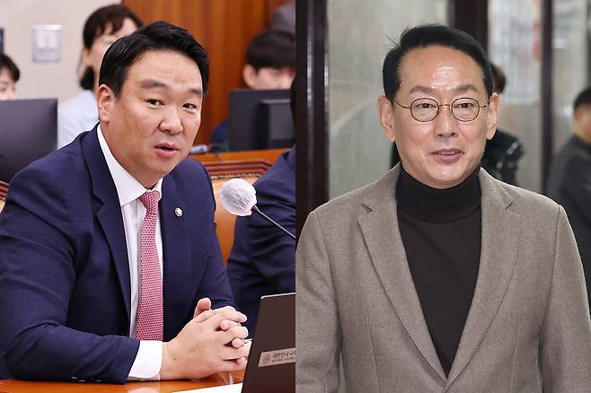 정희용 국민의힘 신임 사무총장(왼쪽), 김도읍 국민의힘 신임 정책위의장. 뉴스1