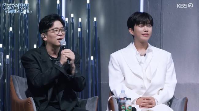 가수 이적(왼쪽)과 임영웅. /사진=KBS 2TV '불후의 명곡' 갈무리