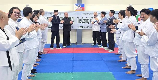 개관하는 필리핀 아테네오 데 마닐라 대학 택견전수관.(사진=한국택견협회 제공) *재판매 및 DB 금지