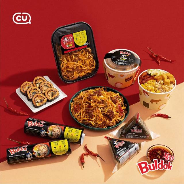 몽골CU 불닭 콜라보 상품 4종. 사진 제공=BGF리테일