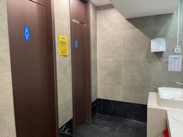 몽골 울란바토르에 위치한 GS25 내 화장실 전경. 송이라 기자