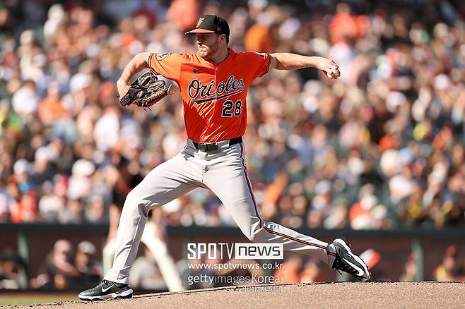 ▲ 볼티모어 오리올스 선발 트레버 로저스의 호투가 샌프란시스코 자이언츠의 연승 행진을 끝냈다.