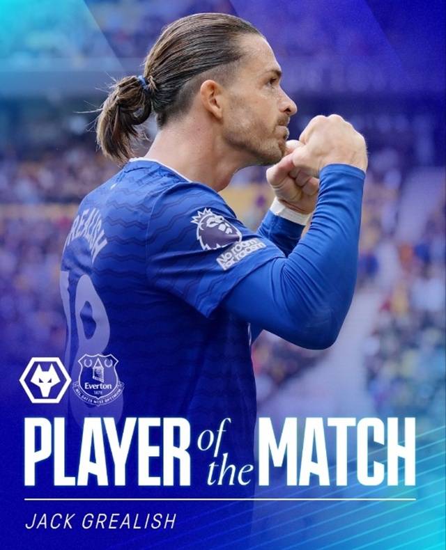 MVP에 선정된 잭 그릴리시. /사진=에버턴 SNS