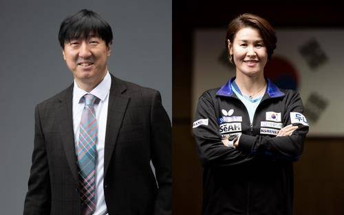 탁구 남녀 대표팀 사령탑인 오상은(왼쪽) 감독과 석은미 감독 [대한탁구협회 제공. 재판매 및 DB 금지]
