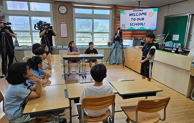 1일 오전 '제주 농어촌유학' 시범사업이 시작된 제주시 구좌읍 평대초등학교 교육 현장. ⓒ제주의소리