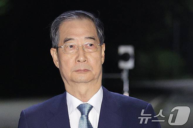 12·3 비상계엄 사태에서 윤석열 전 대통령의 내란 행위를 방조한 혐의를 받는 한덕수 전 국무총리. 2025.8.27/뉴스1 ⓒ News1 신웅수 기자