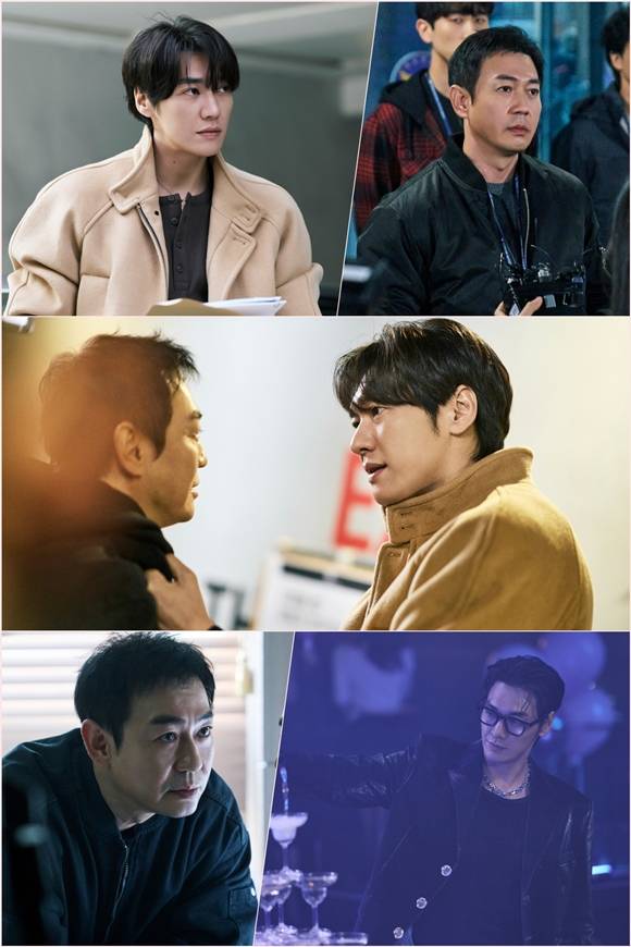 KBS2 새 토일 미니시리즈 '은수 좋은 날'에서 호흡을 맞추는 배우 김영광(맨 위 왼쪽)과 박용우의 스틸이 공개됐다. /KBS2