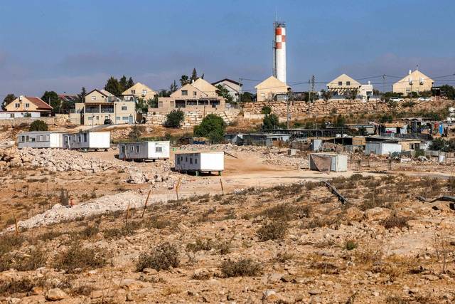 요르단 강 서안지구에 설치돼 있는 이스라엘 정착민들의 이동식 주택. AFP 연합뉴스