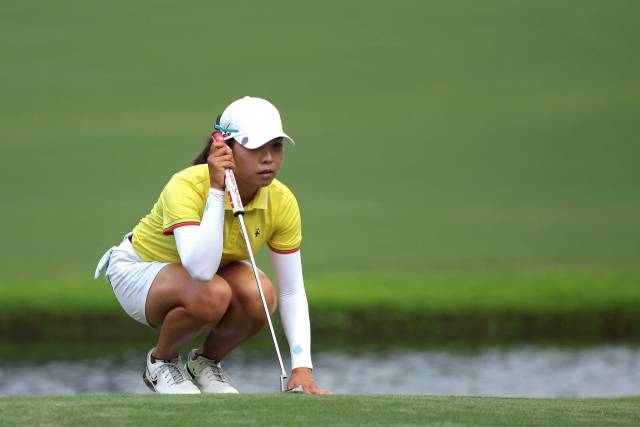 그린을 읽고 있는 이미향. 사진 제공=AFP연합뉴스