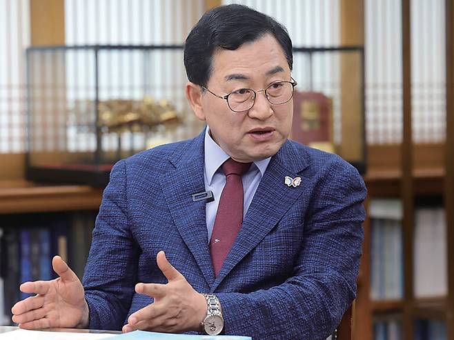 주낙영 경주시장은 8월25일 시사저널과 인터뷰에서 APEC이 경주의 미래 10년을 열어갈 전환점이라고 강조했다. ⓒ경주시 제공