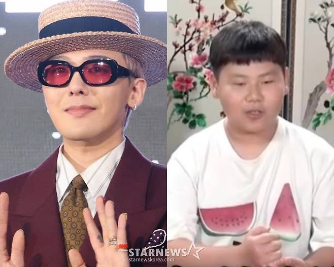 가수 지드래곤(왼쪽), 지드래곤의 샤라웃을 받은 초등학생 /사진=스타뉴스, KBS Joy 방송화면