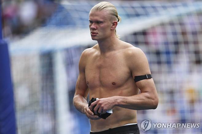 EPL 100번째 출전 경기에서 선제골 따낸 엘링 홀란 [AP=연합뉴스]