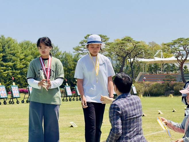 제59회 전국남여양궁종별선수권대회 25m 1위. 대전태평초 제공