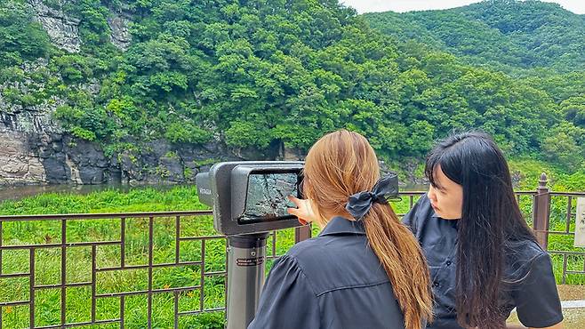 유네스코 세계유산에 등재된 울산 울주군의 '반구대 암각화'.
