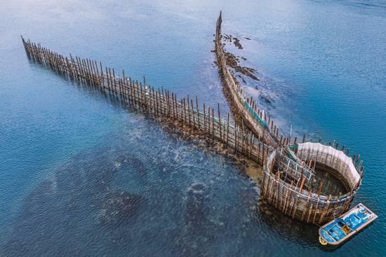 남해 지족해협 죽방렴.