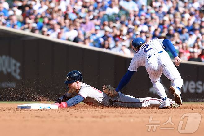 애틀랜타 브레이브스가 시카고 컵스와 연장 접전 끝에 패했다. ⓒ AFP=뉴스1