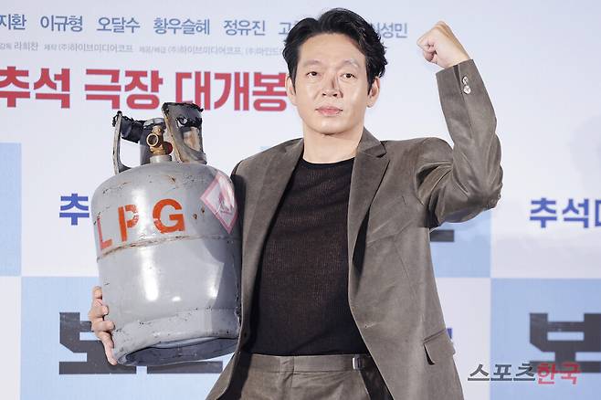 영화 '보스' 제작보고회에 참석한 배우 박지환. 25.9.1 ⓒ이혜영 기자 lhy@hankooki.com