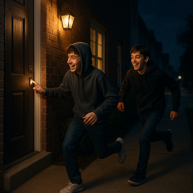 미국 휴스턴에서 남의 집 초인종을 누르고 도망가는, 이른바 '벨튀' 장난을 하던 10대 소년이 총에 맞아 숨지는 사건이 발생했다. 사진은 기사 내용 이해를 돕기 위해 AI로 생성한 이미지.