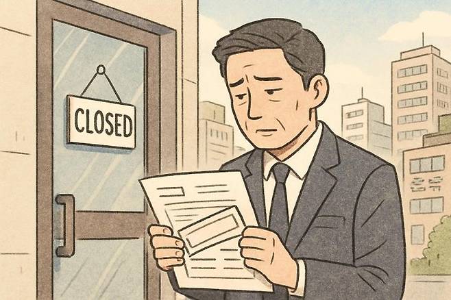 중소기업 대출 금리 하락에도 불구하고 은행 문턱은 더 높아지고 있다. ⓒ데일리안 AI 이미지 삽화.