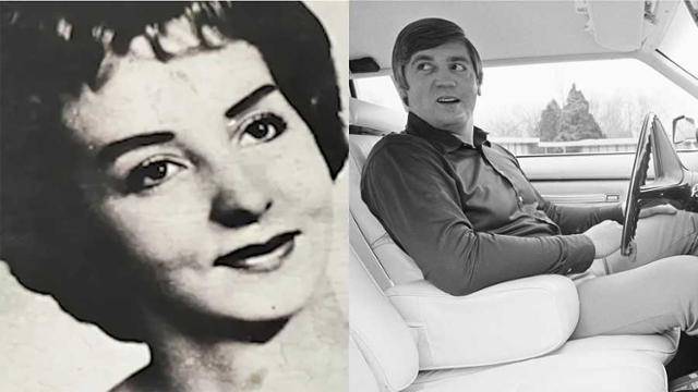 전직 맥네어리 카운티 보안관인 뷰퍼드 퍼서(오른쪽 사진)가 1973년 4월 한 방송에 출연해 아내 폴린과 1967년 함께 매복을 당했던 외딴 아스팔트 도로의 한 구역을 가리키고 있다. ABC방송 캡처