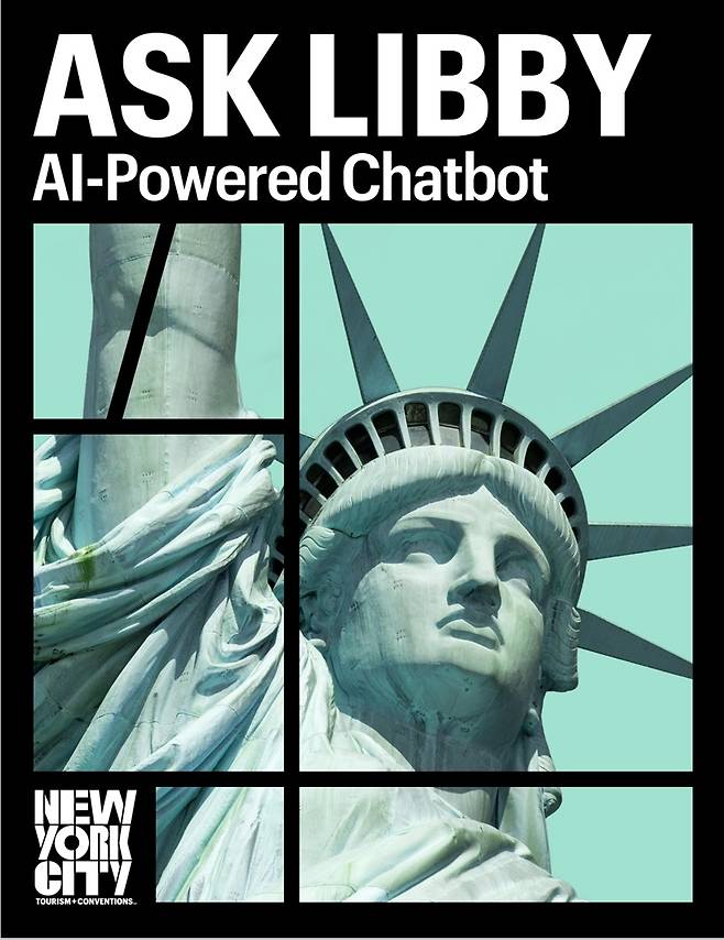 뉴욕관광청이 다국어 소통이 가능한 AI 여행 도우미 ‘리비(Libby)’를 새롭게 선보였다. 이름은 ‘자유의 여신상(Liberty)’에서 따왔으며, 약 60개 언어로 여행객과 소통하며 뉴욕시 관광 정보를 제공한다.