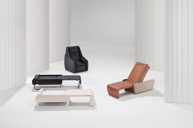 (From left) Ceragem’s latest Master V7, V11 and V9 spinal massage appliances (Ceragem)