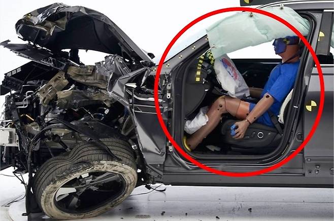제네시스 GV80 충돌테스트 자료 사진 [사진출처=IIHS]