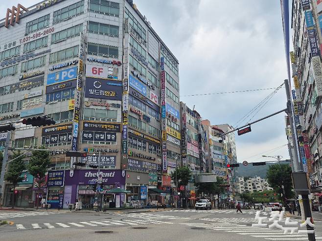 남양주의 한 동네 학원가 사진. 김지현 인턴기자