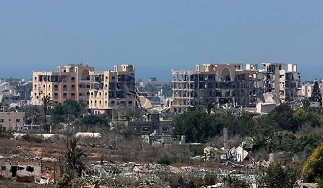 폭격으로 부서진 가자지구 건물 사진. 연합뉴스