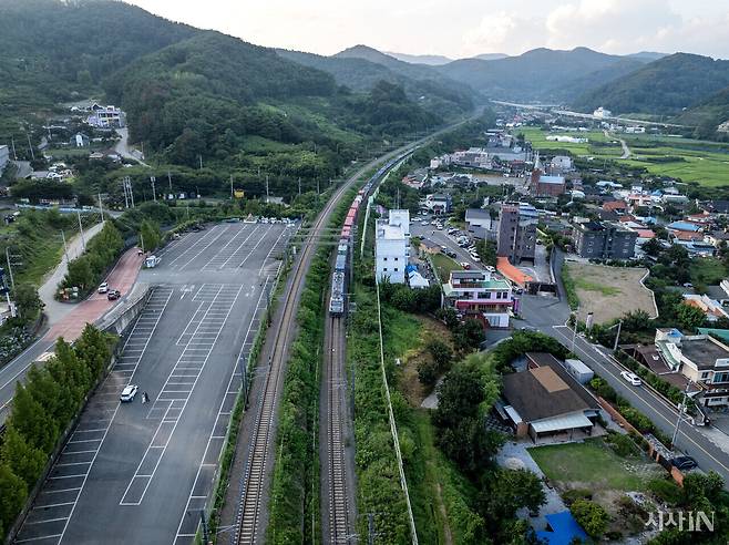 8월19일 작업을 위해 철로 위로 이동하던 노동자들이 무궁화호 열차에 치인 경북 청도군의 사고 현장. ⓒ시사IN 박미소