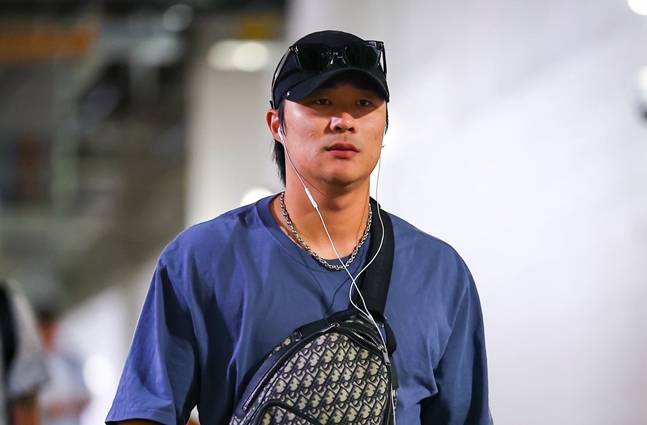 탬파베이 시절 출근하는 김하성의 모습. /사진=탬파베이 공식 SNS