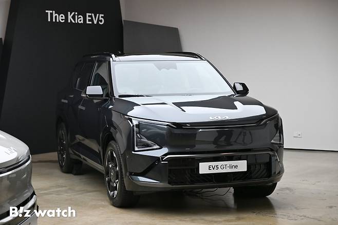 2일 오전 서울 삼성동 프로젝트 스페이스 라인에서 '더 기아 EV5' 미디어데이가 열리고 있다./사진=이명근 기자 qwe123@