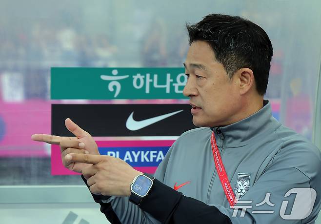 이민성 U-22 대표팀 감독이 라오스를 상대로 첫 ⓒ News1 박정호 기자