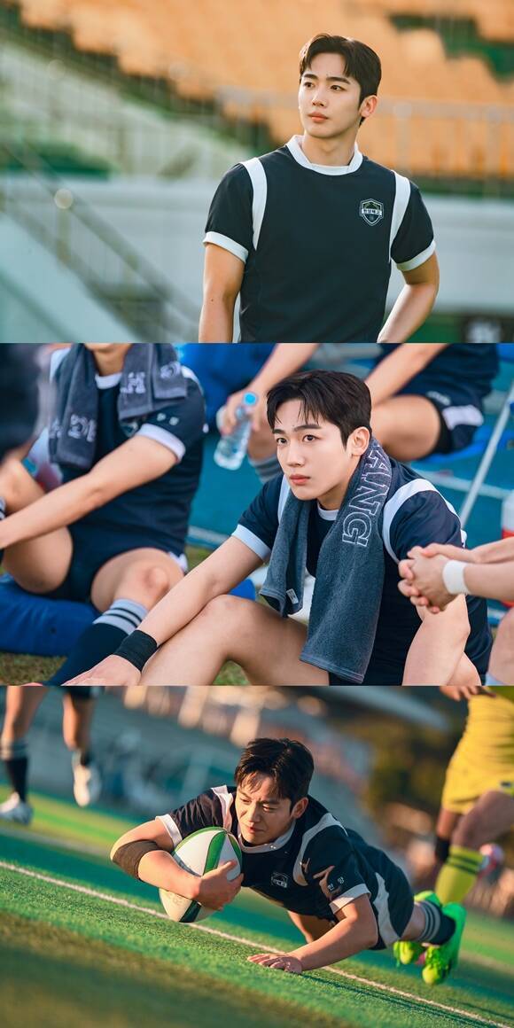 김요한은 '트라이'에서 럭비부 주장 윤성준 역을 맡아 극을 이끌었다. /SBS